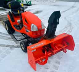 NICE 2014 KUBOTA T2380 w/48″ MOWER DECK & 46″ SNOWTHROWER