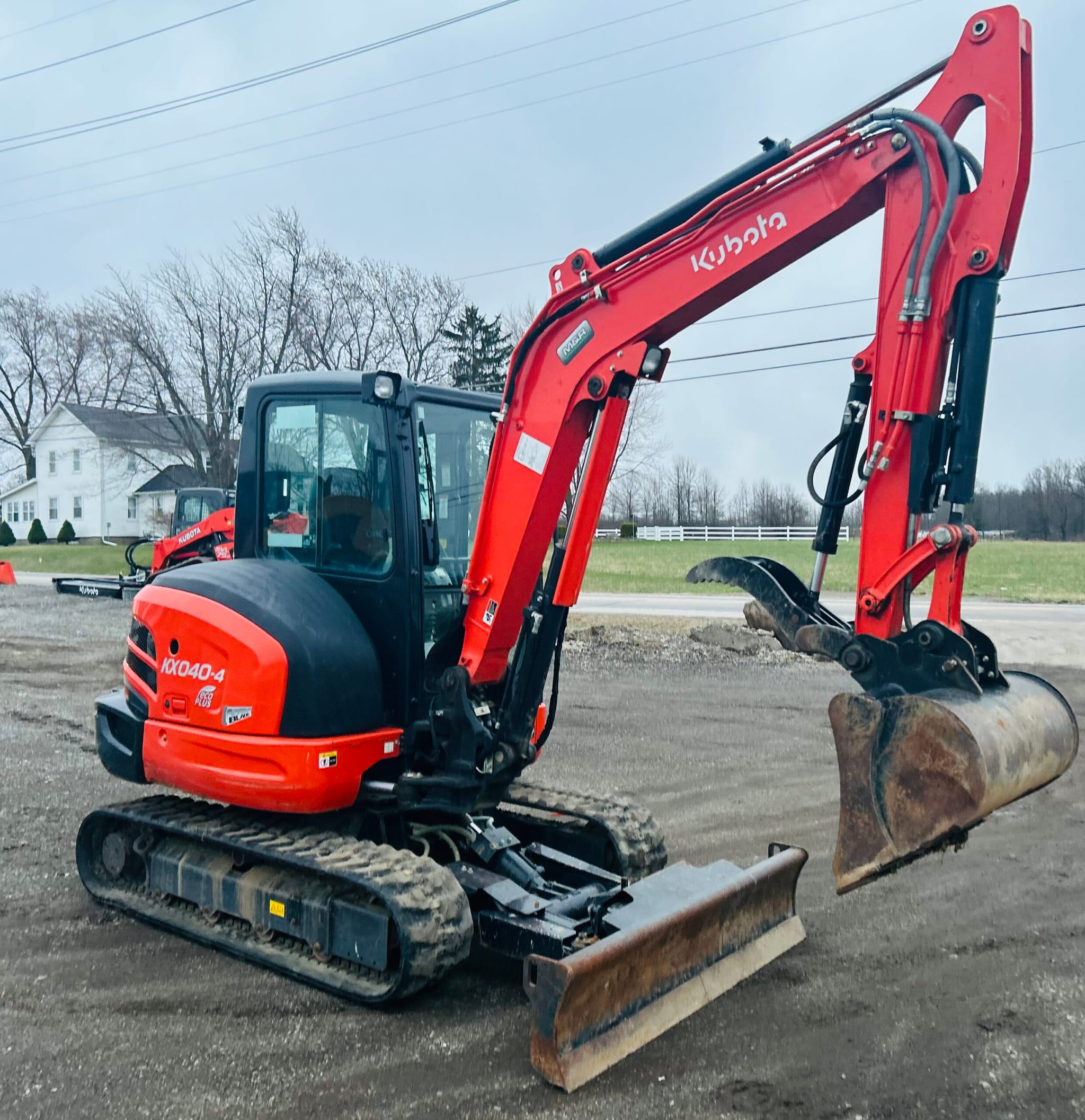 NICE 2020 KUBOTA KX040-4R3TP w/ANGLE BLADE & 3 BUCKETS